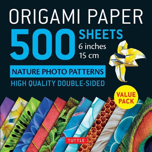 Origami Paper 500 sheets Nature Photo Patterns 6 (15 cm)