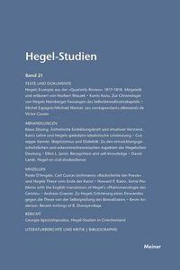 Cover image for Hegel-Studien / Hegel-Studien Band 21 (1986)