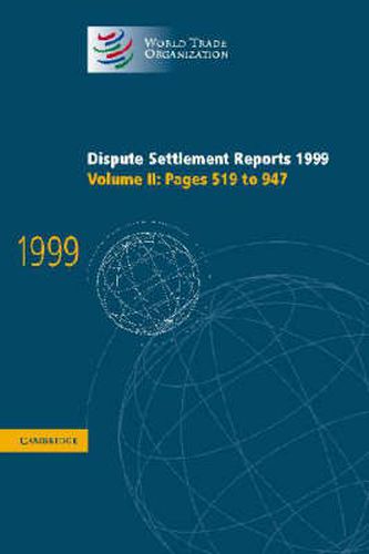 Cover image for Dispute Settlement Reports 1999: Volume 2, Pages 519-947