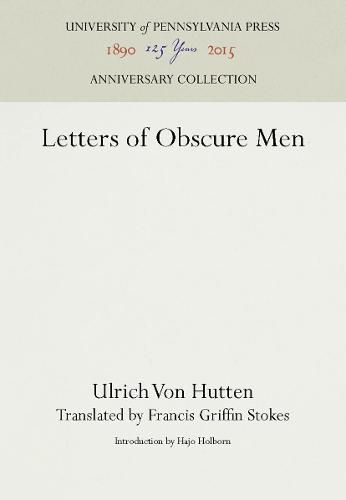 Letters of Obscure Men