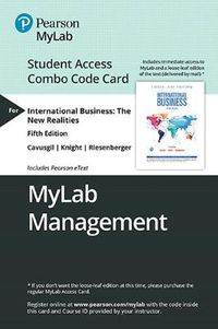 Cover image for Mylab Management with Pearson Etext -- Combo Access Card -- For International Business: The New Realities