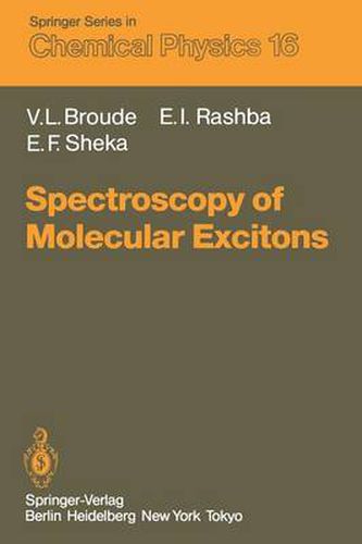 Cover image for Spectroscopy of Molecular Excitons