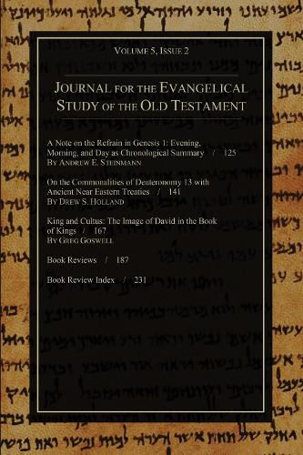 Cover image for Journal for the Evangelical Study of the Old Testament, 5.2