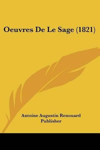 Cover image for Oeuvres de Le Sage (1821)