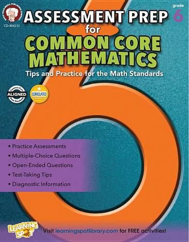Cover image for Assessment Prep for Common Core Mathematics, Grade 6