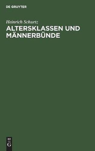 Altersklassen und Mannerbunde