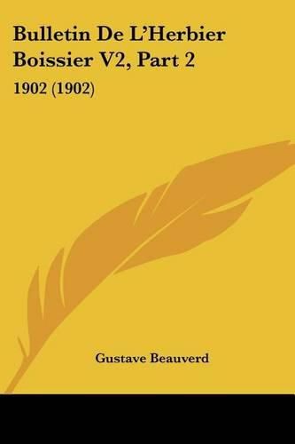Cover image for Bulletin de L'Herbier Boissier V2, Part 2: 1902 (1902)