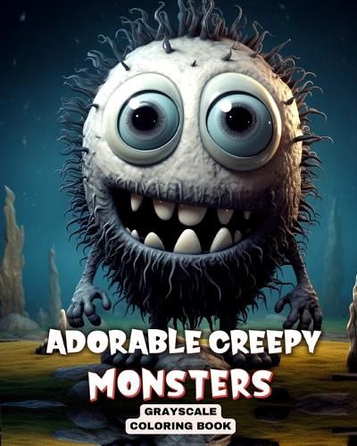 Cover image for Adorable Creepy Monsters Grayscale Coloring Book