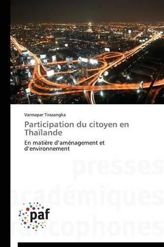 Cover image for Participation Du Citoyen En Thailande