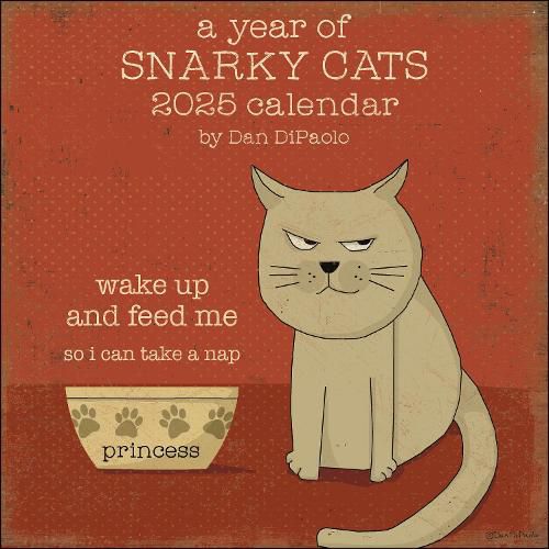 A Year of Snarky Cats 2025 Wall Calendar