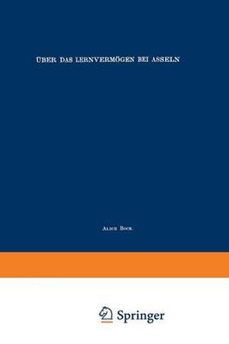 Cover image for UEber Das Lernvermoegen Bei Asseln