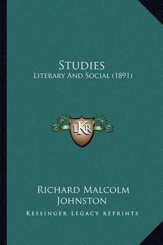 Studies: Literary and Social (1891)