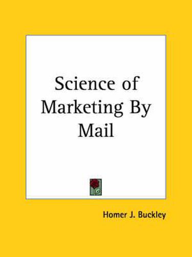 Cover image for Science of Marketing by Mail (1924)