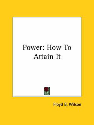 Cover image for Power: How to Attain It