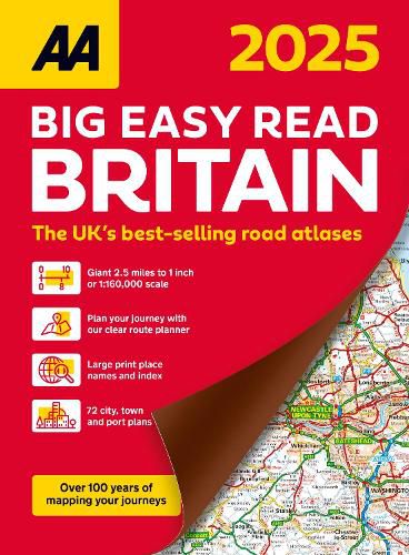 AA Big Easy Read Atlas Britain 2025 2025