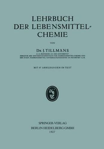 Cover image for Lehrbuch Der Lebensmittel-Chemie