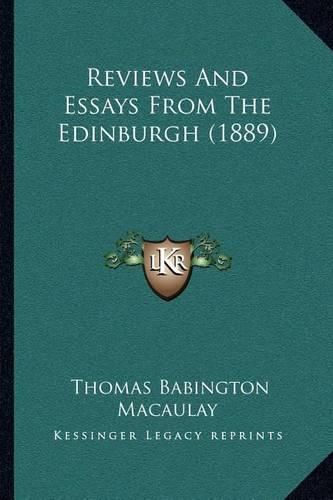 Cover image for Reviews and Essays from the Edinburgh (1889)