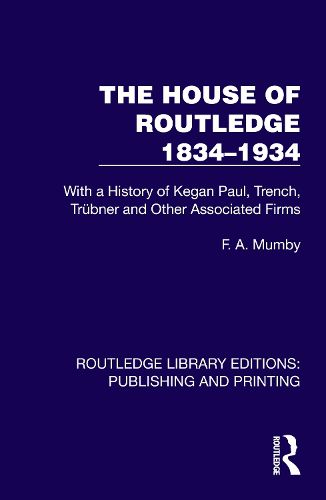 Cover image for The House of Routledge 1834-1934
