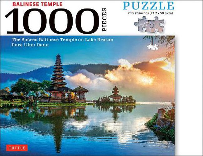 Cover image for Balinese Temple Jigsaw Puzzle - 1,000 pieces: The Sacred Balinese Temple on Lake Bratan, Pura Ulun Danu (Finished Size 29 in. X 20 in.)