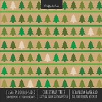 Cover image for Christmas Trees Pattern Scrapbook Paper Pad 8x8 Decorative Scrapbooking Kit for Cardmaking Gifts, DIY Crafts, Printmaking, Papercrafts, Green Giftwrap Style