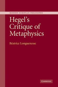 Cover image for Hegel's Critique of Metaphysics