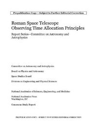 Cover image for Roman Space Telescope Observations