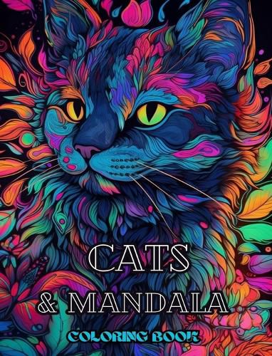 Cover image for Cats with Mandalas - Adult Coloring Book. Beautiful Coloring Pages