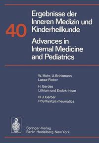 Cover image for Ergebnisse der Inneren Medizin und Kinderheilkunde / Advances in Internal Medicine and Pediatrics