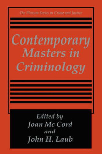 Cover image for Contemporary Masters in Criminology