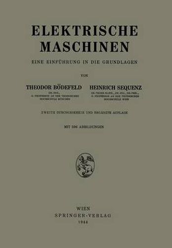 Cover image for Elektrische Maschinen: Eine Einfuhrung in Die Grundlagen