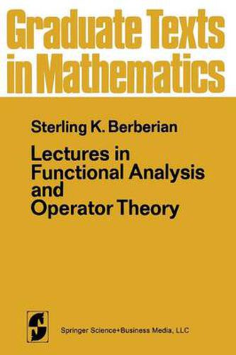 Cover image for Lectures in Functional Analysis and Operator Theory