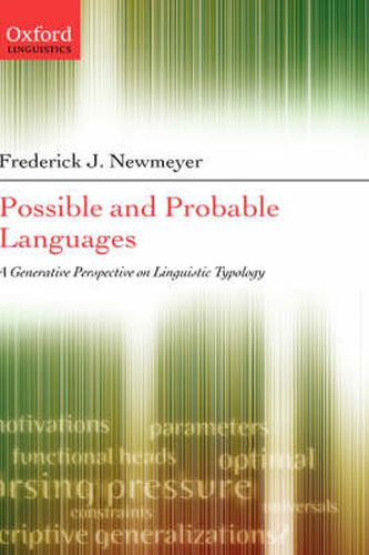 Cover image for Possible and Probable Languages: A Generative Perspective on Linguistic Typology