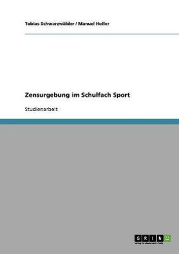 Cover image for Zensurgebung im Schulfach Sport