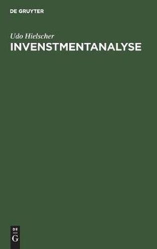 Cover image for Invenstmentanalyse