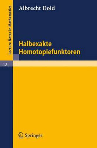 Cover image for Halbexakte Homotopiefunktoren