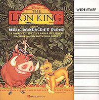 Cover image for The Lion King Music Manuscript Paper - Wide Staff