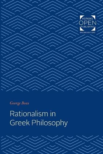 Cover image for Rationalism in Greek Philosophy