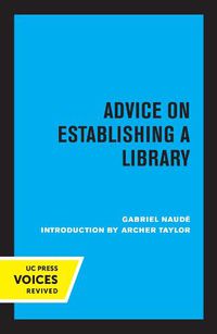 Cover image for Advice on Establishing a Library