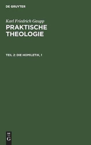 Cover image for Die Homiletik, 1