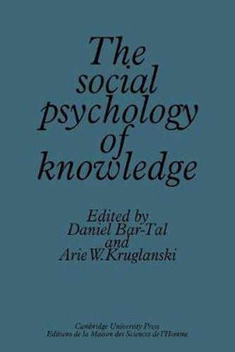 Cover image for The Social Psychology of Knowledge