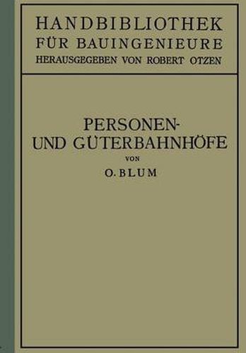 Cover image for Personen- Und Guterbahnhoefe: II. Teil Eisenbahnwesen Und Stadtebau