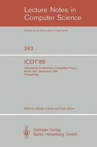 Cover image for ICDT'86: International Conference on Database Theory. Rome, Italy, September 8-10, 1986. Proceedings