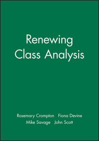 Cover image for Renewing Class Analysis