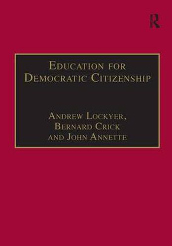 Cover image for Education for Democratic Citizenship: Issues of Theory and Practice