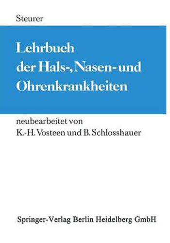 Cover image for Lehrbuch der Hals-, Nasen- und Ohrenkrankheiten: Fur Studierende und AErzte