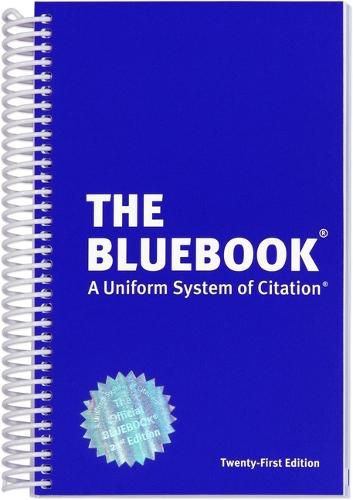 Cover image for The Bluebook: A Uniform System of Citation, 21st Edition