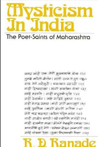 Cover image for Mysticism in India: The Poet-Saints of Maharashtra