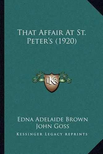 That Affair at St. Peter's (1920)