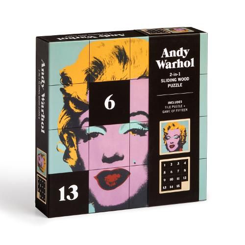 Andy Warhol Marilyn 2-in-1 Sliding Wood Puzzle