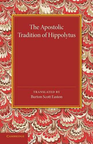 Cover image for The Apostolic Tradition of Hippolytus